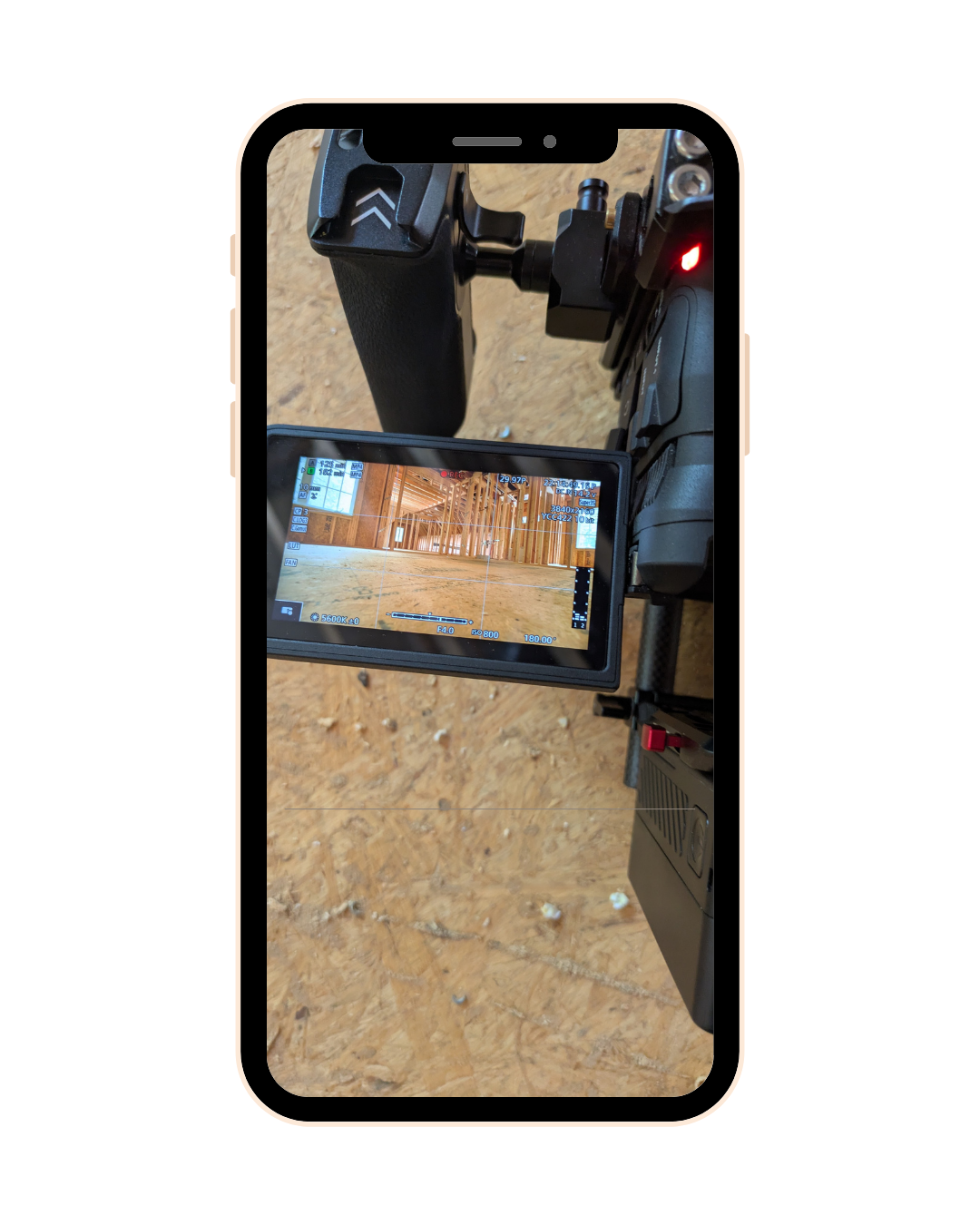 A camera on a job site in North Raleigh