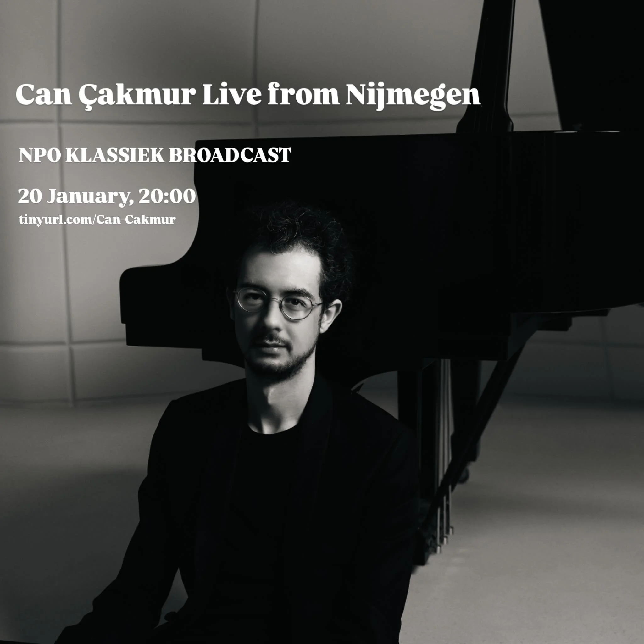 A rare live recording alert

The @kamermuzieknijmegen recital from 15 January will be broadcast on @npoklassiek at 20:00 CET. It will be available for streaming after that.

Dutch premieres of @fazilsay Insan Insan Variations and @_cemesen Eilenriede