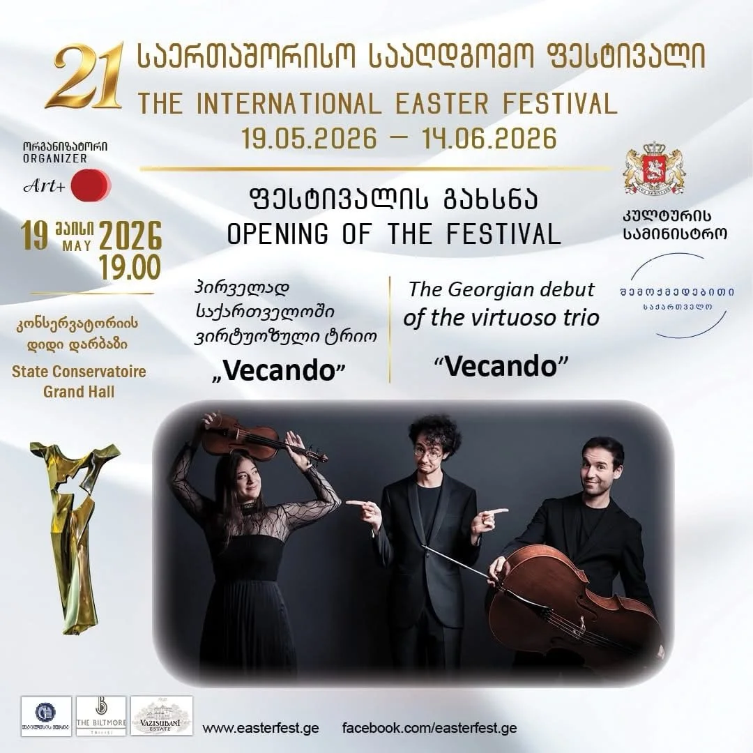 We are extremely happy and excited to make our Georgian debut on 19th May in Tbilisi and 20th May in Telavi! 🇬🇪❤️🤍
We will open the 21. International Easter Festival on 19th May @tbilisistateconservatoire Grand Hall at 19:00!