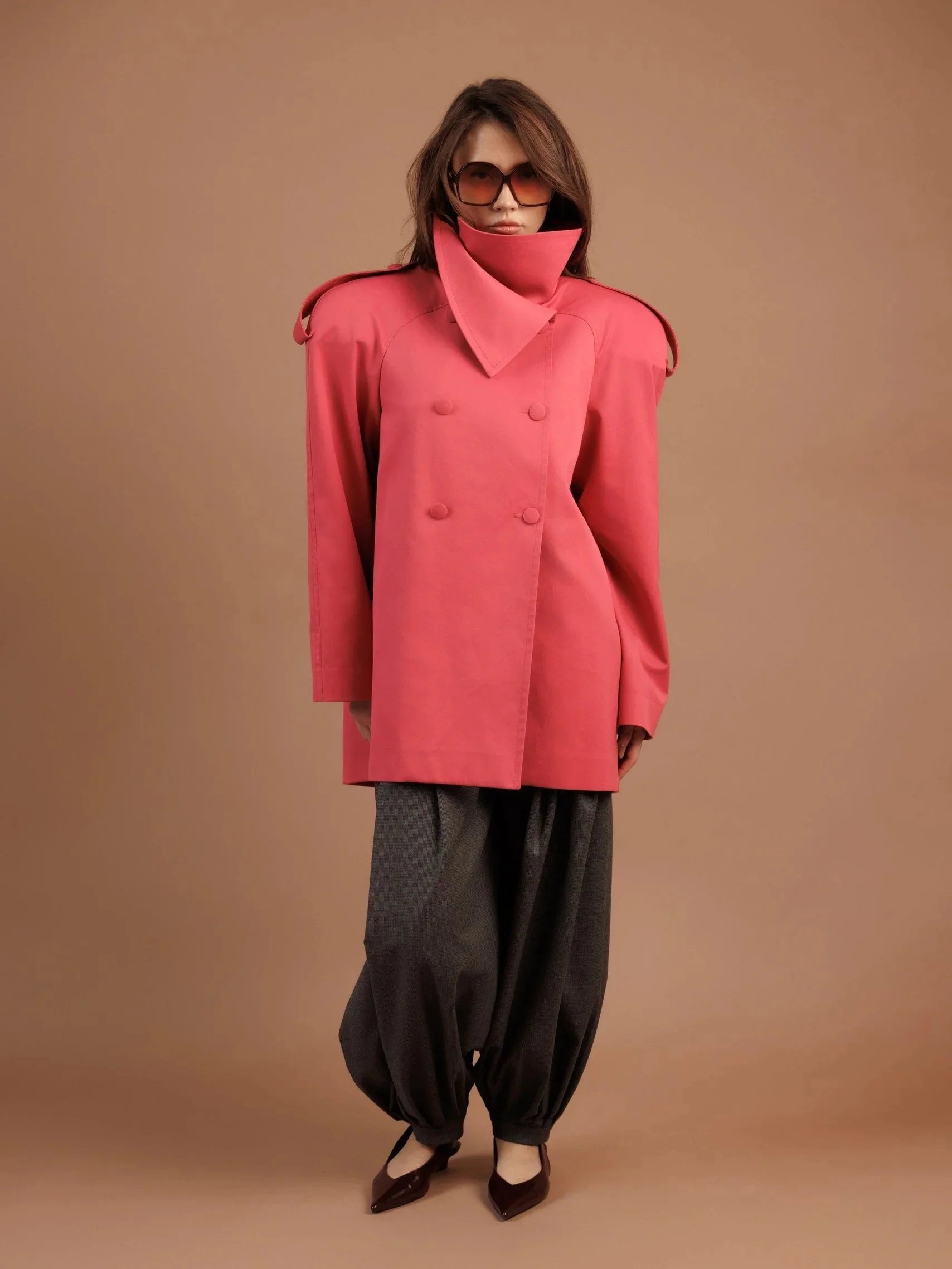Holly Berry Trench Coat