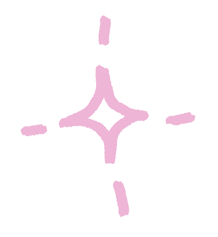A star-shaped design with pink lines on a black background.