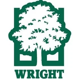 A green logo featuring a large tree with the word 'WRIGHT' beneath it.