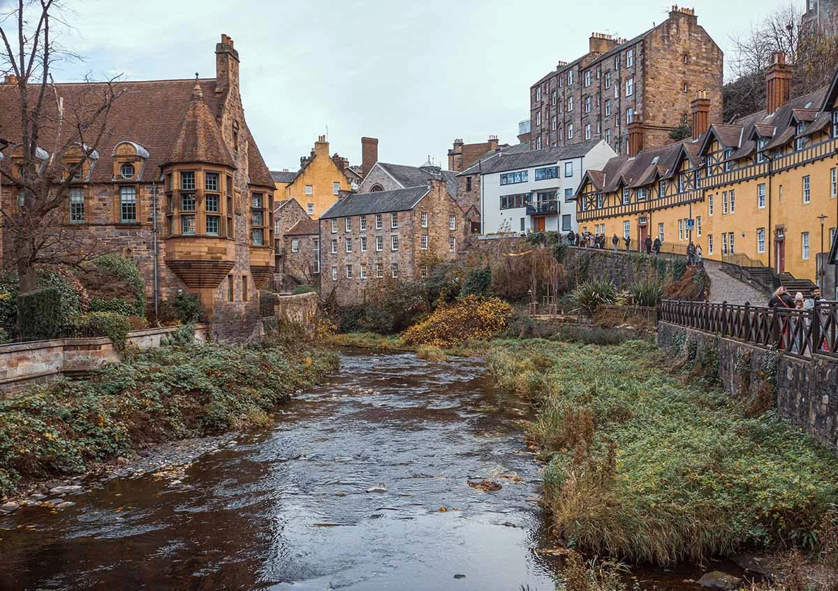 Image of Dean Village looking towards Stockbridge, on the banks of the Water of Leith, Edinburgh. Viewable on the Shutter Scotland 'Dean Village & Water of Leith' photo walk.