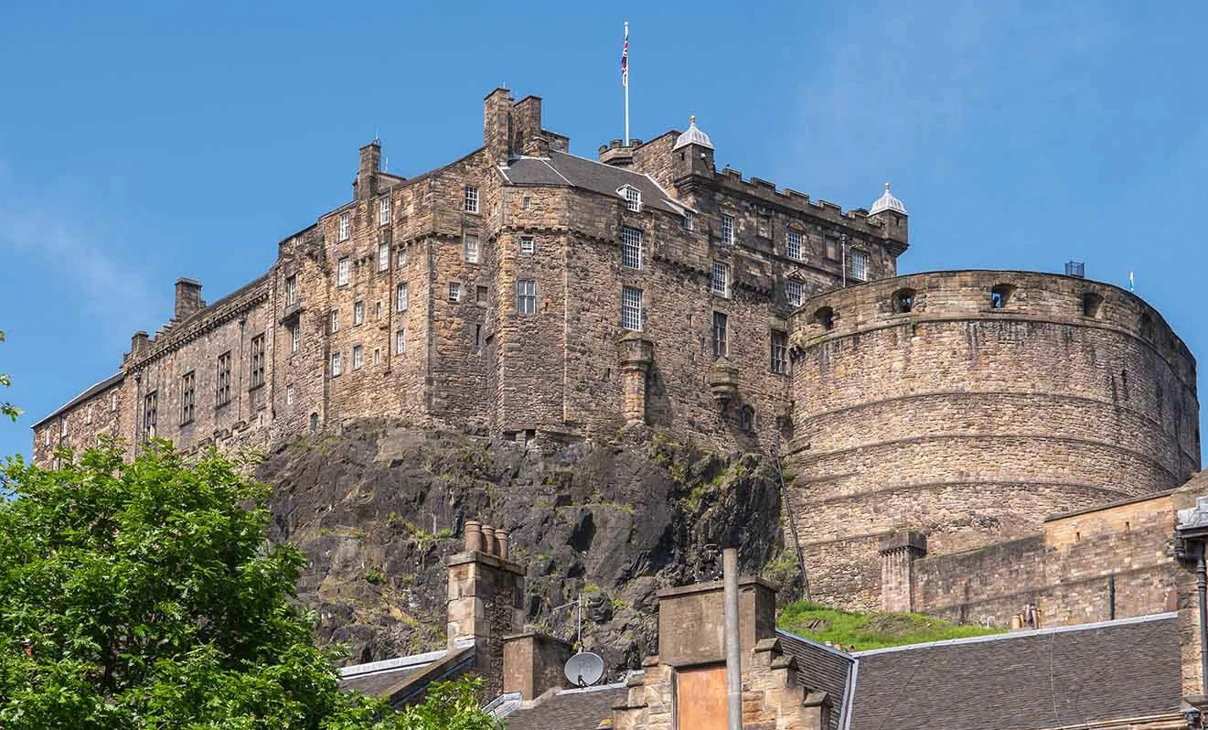 Edinburgh Castle viewed from the Grassmarket. Captured on the Shutter Scotland 'Edinburgh Old Town Photography Walk'.