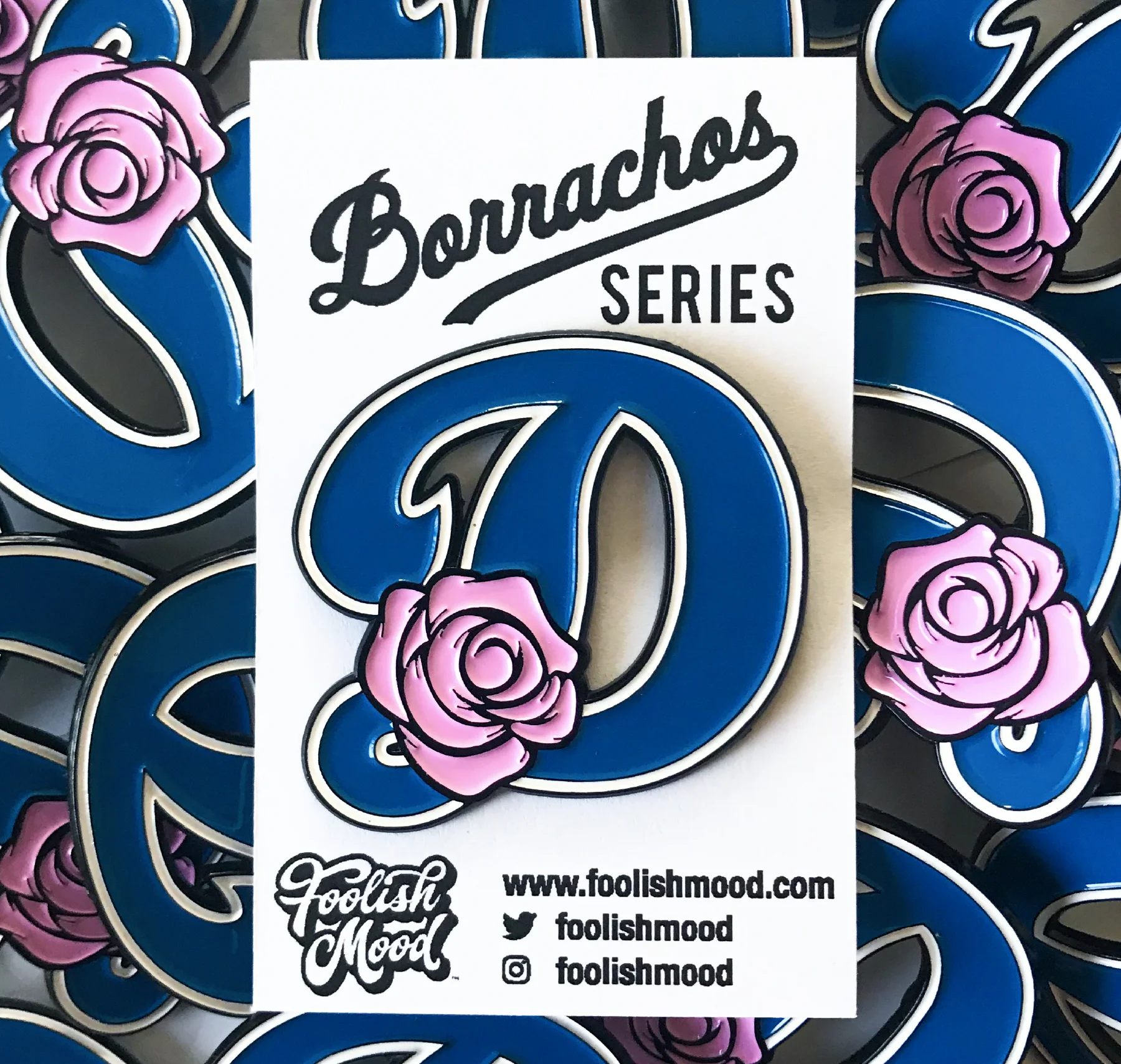 Dodger Rose Pin