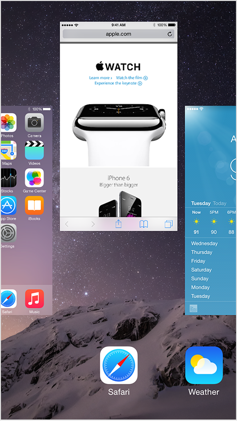 Swiping up unnecessarily