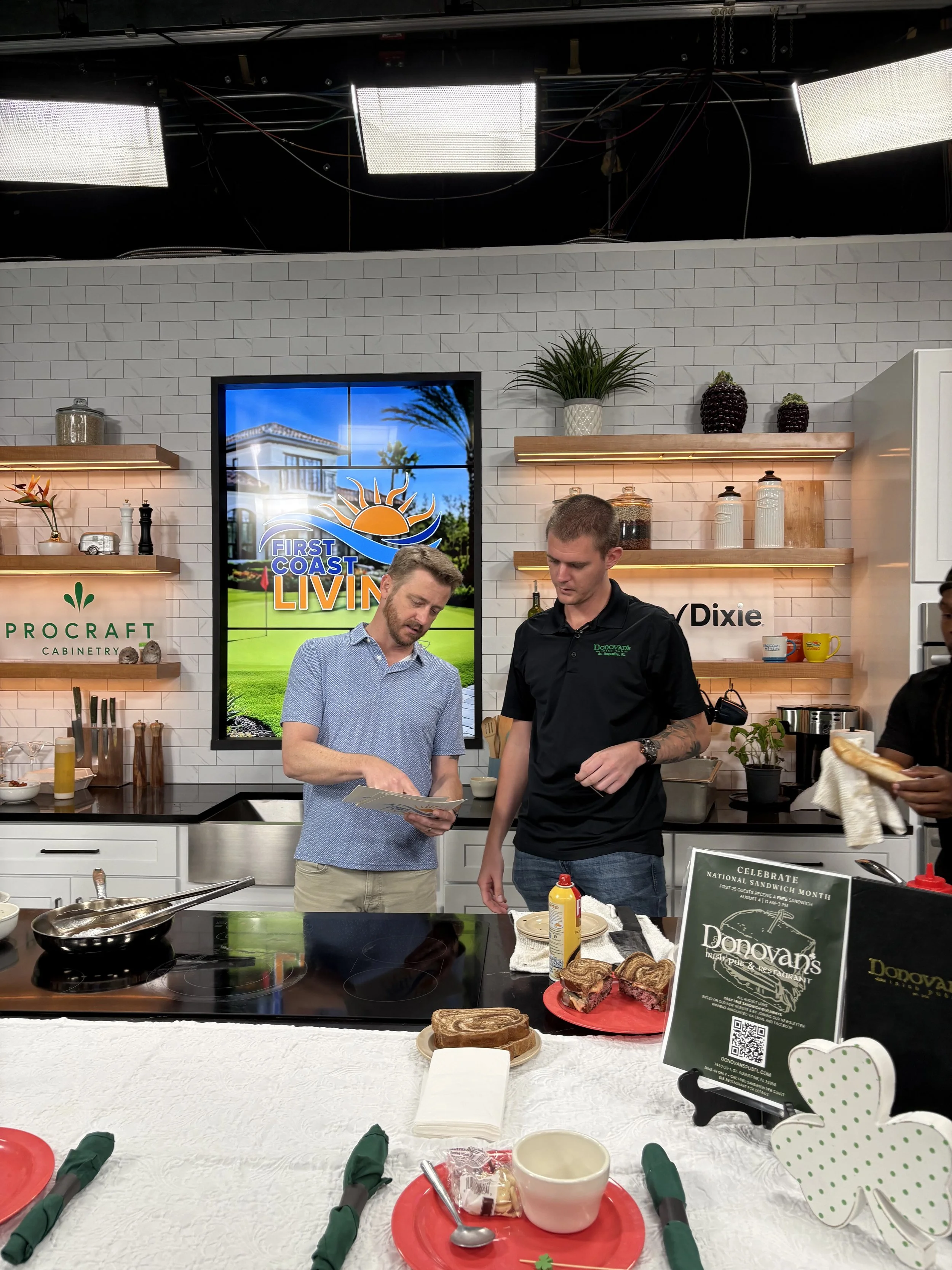 Donovan’s Irish Pub & Restaurant featured during a local television cooking segment