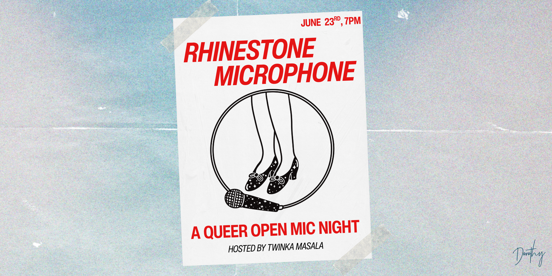 Rhinestone Microphone: a queer open mic night hosted by Twinka Masala
