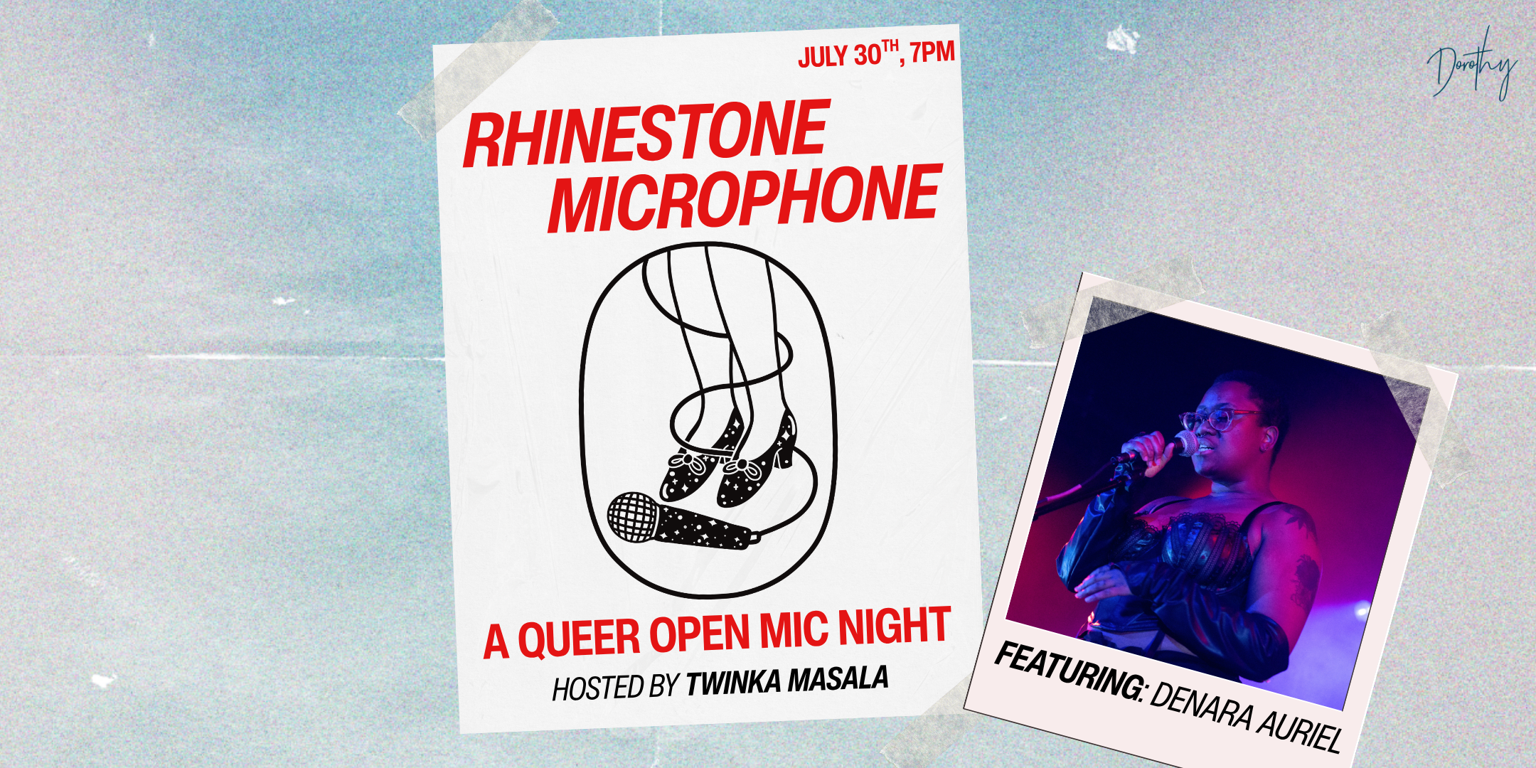 Rhinestone Microphone: a queer open mic night hosted by Twinka Masala