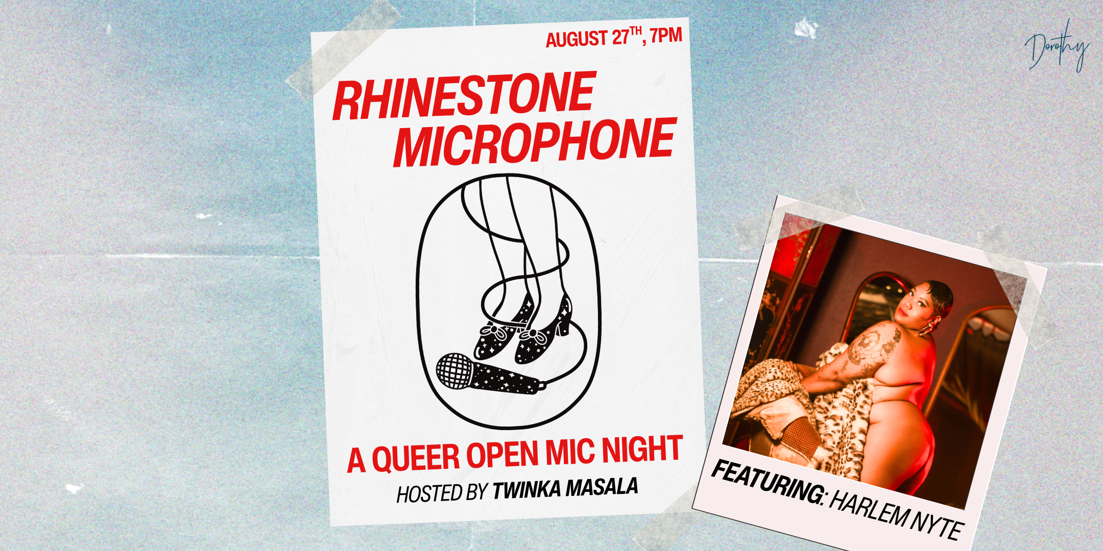 Rhinestone Microphone: a queer open mic night hosted by Twinka Masala