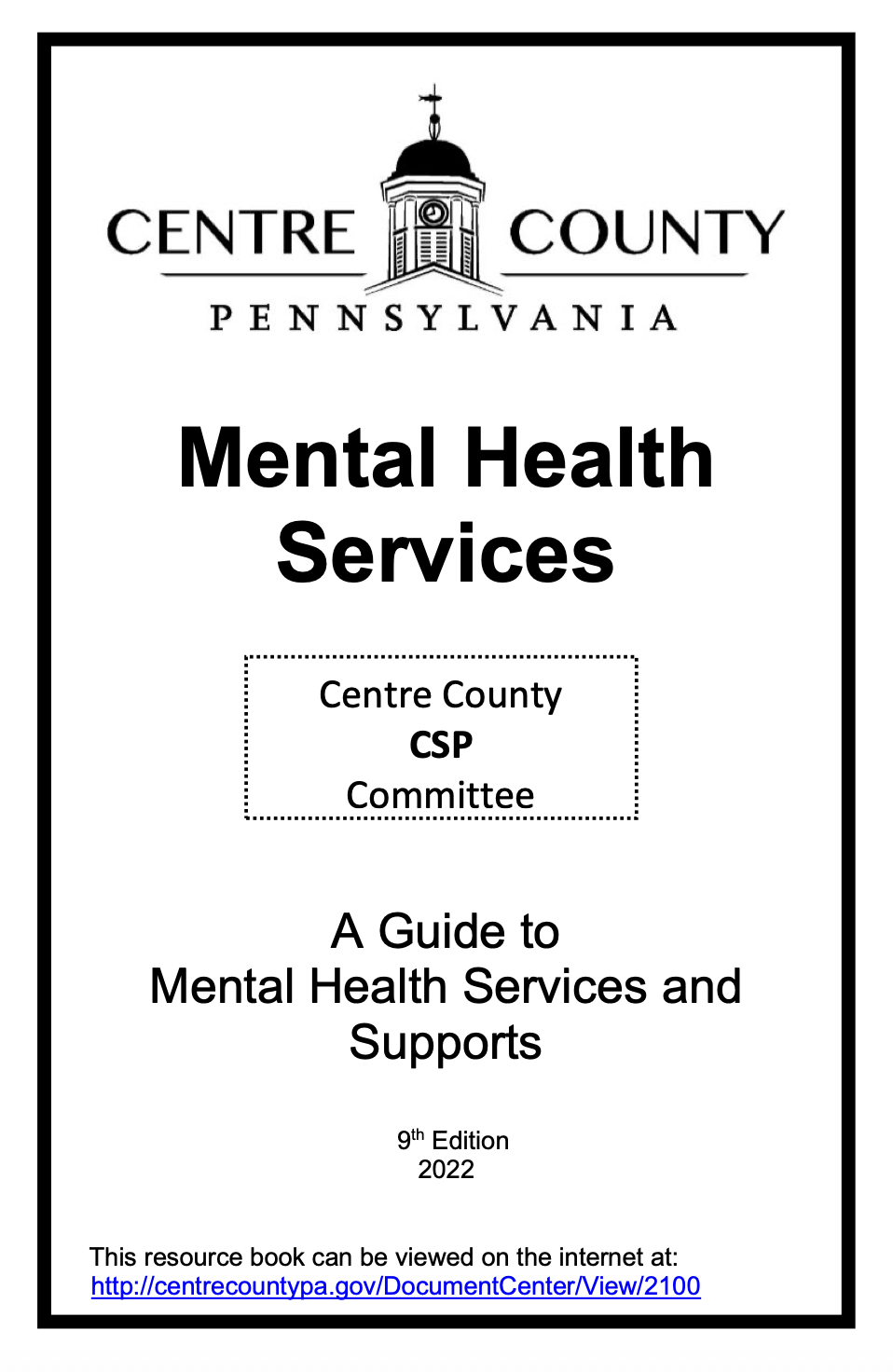 Centre County mental health services guidebook