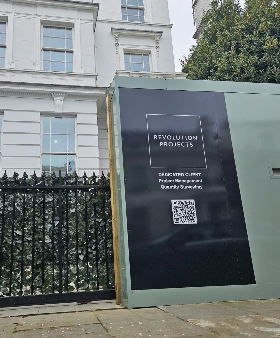 Good to see hoardings up for two new projects in West London. Dedicated client Project Management and QS on exceptional refurbishment challenges requiring pace, engineering solutions, collaboration and vision. We&rsquo;re on tight schedules and ambit