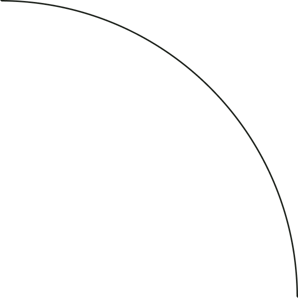 A black background with a large, thin, light-colored arc and a smaller, similar arc within it.