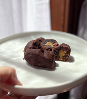 Peanut Butter Chocolate Covered Dates
