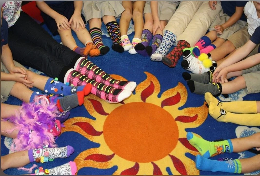 This week AND next week (October 6th-October 18th) is SILLY SOCK WEEK!! 

Please come to gymnastics with some funky mismatched socks to gymnastics. With our socks we are learning which foot goes where with our funky socks.

We are also starting out r