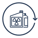 Icon depicting hazardous waste cleanup services