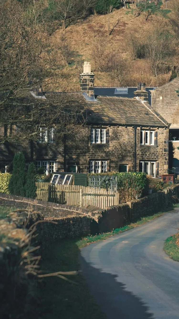 Stone-built Yorkshire house surrounded by trees