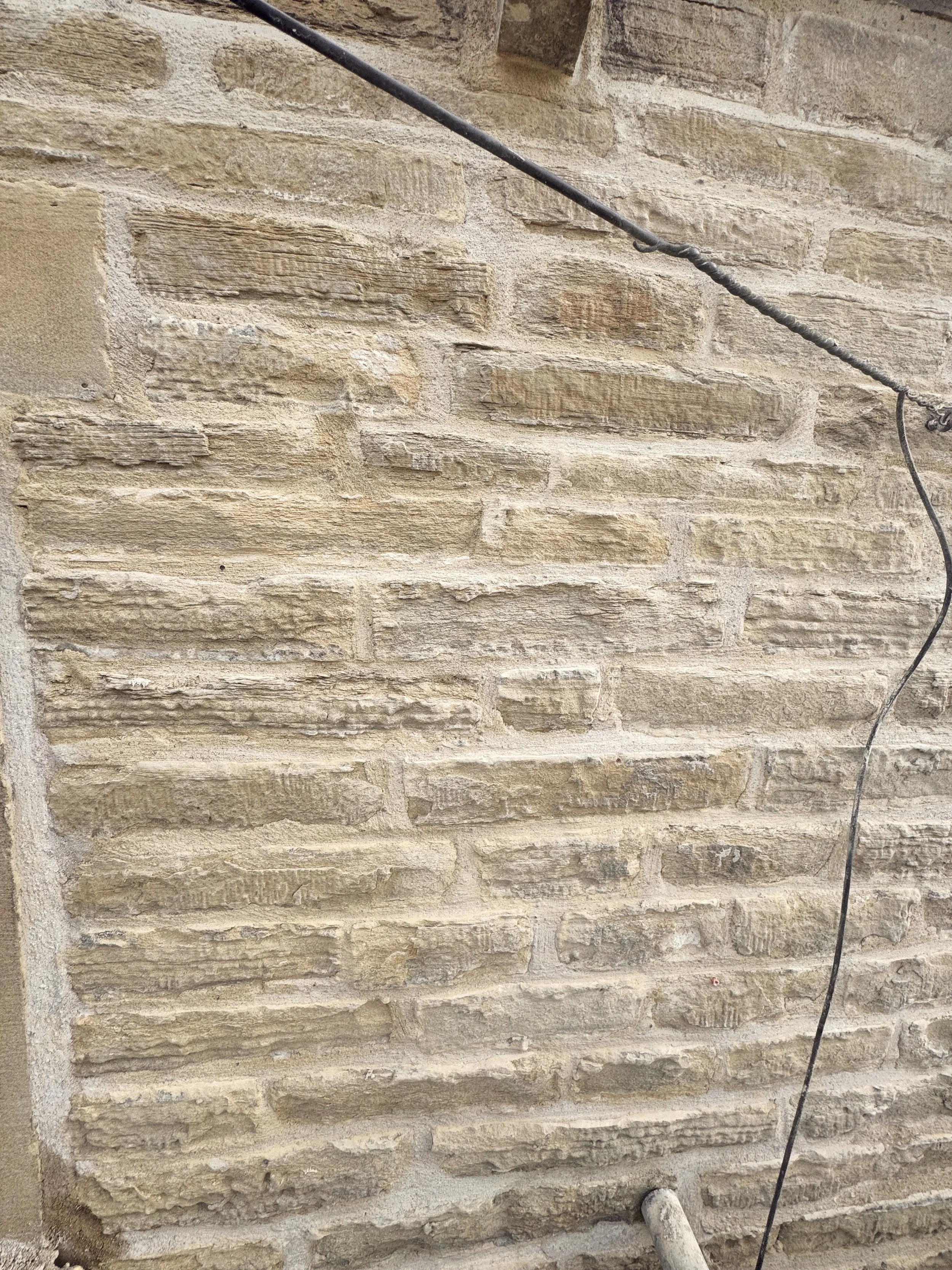 Property top repointed in lime