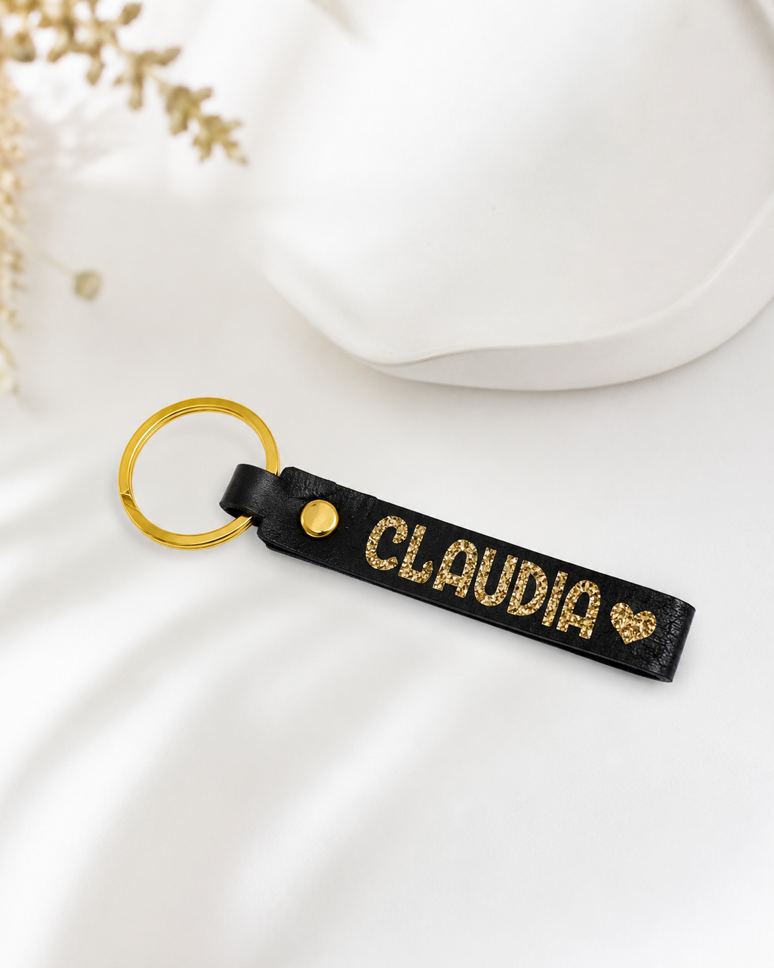 Llavero de Cuero Personalizado con nombre