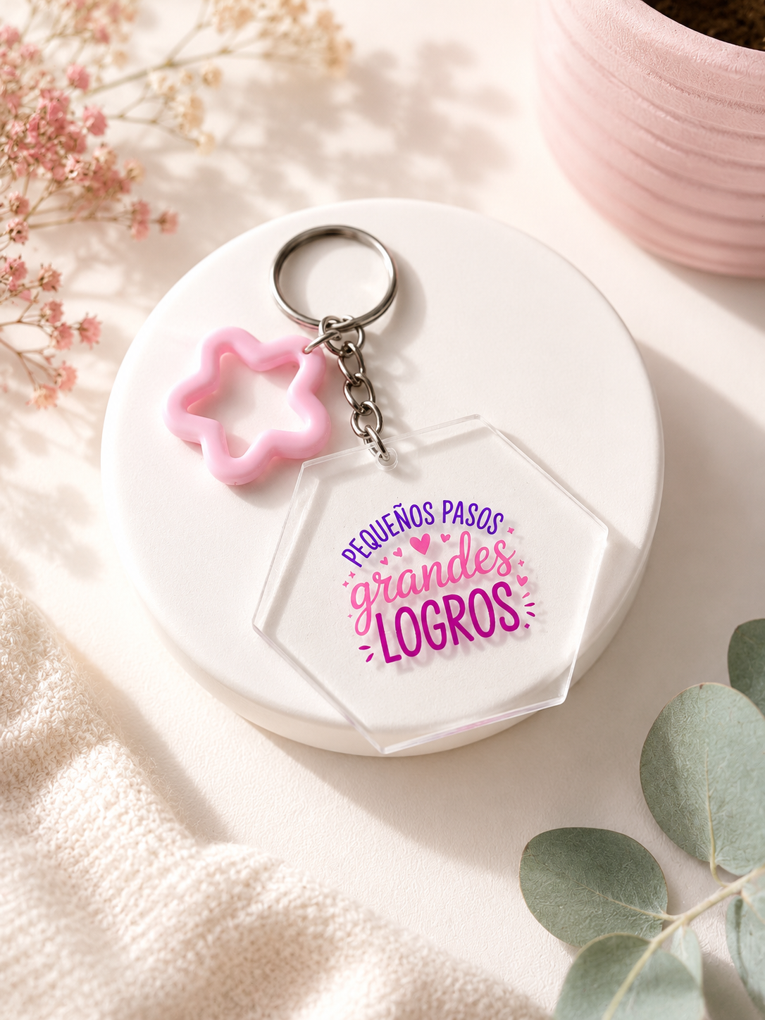 Llavero Personalizado Frase Motivadora