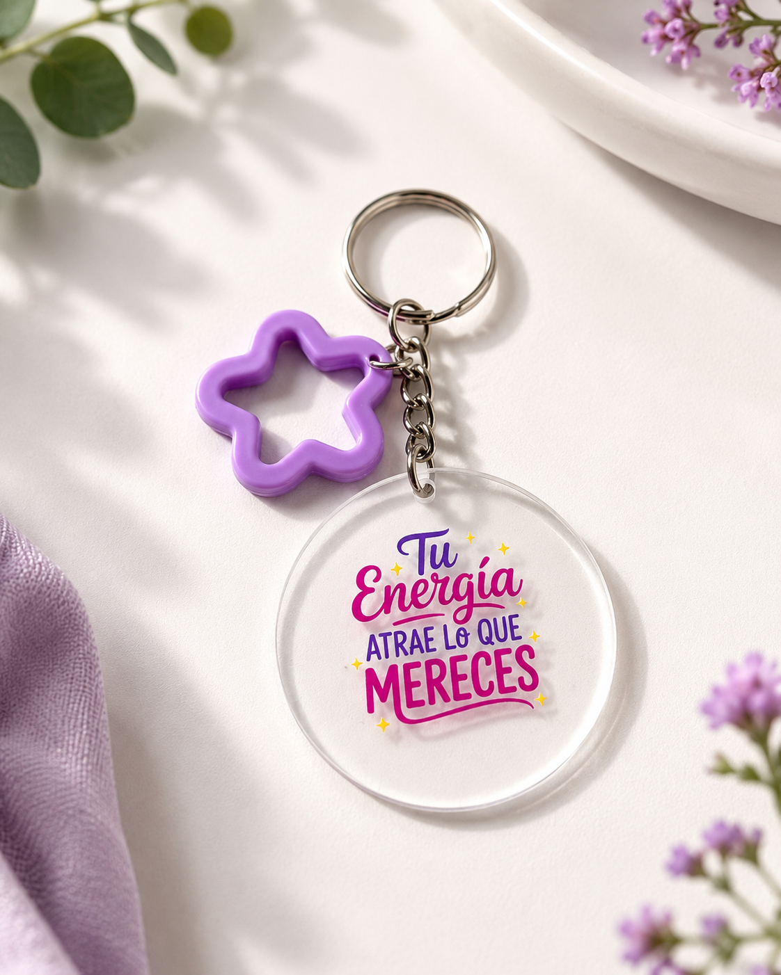 Llavero Personalizado Frase Motivadora