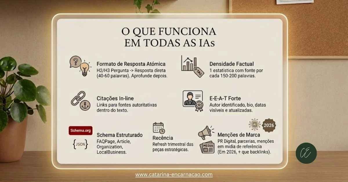 O que funciona em todas as IAs em 2026