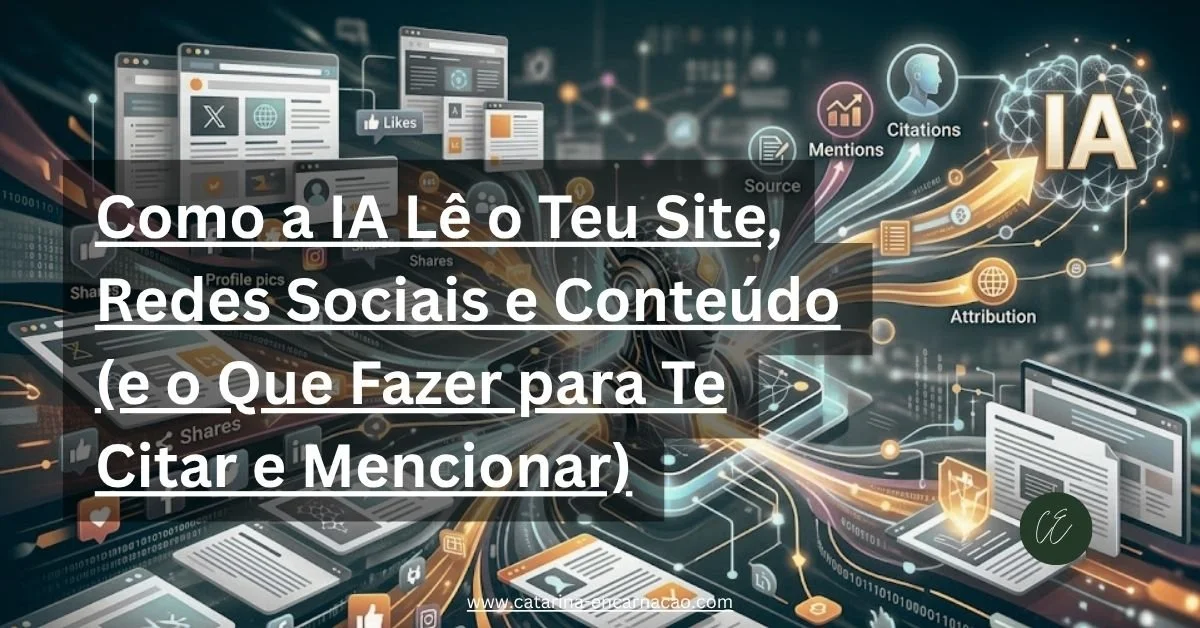 Como a IA Lê o Teu Site, Redes Sociais e Conteúdo (e o Que Fazer para Te Citar e Mencionar)