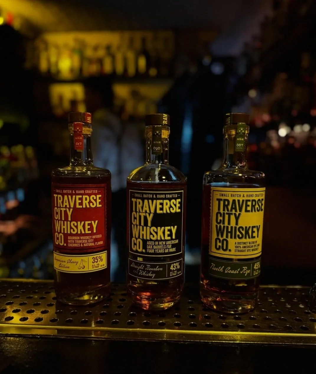 Even when traveling in Spain at @oldfashioned.barcelona we found some @traversecitywhiskey . What are the chances? I love seeing my Michigan roots when traveling the world.