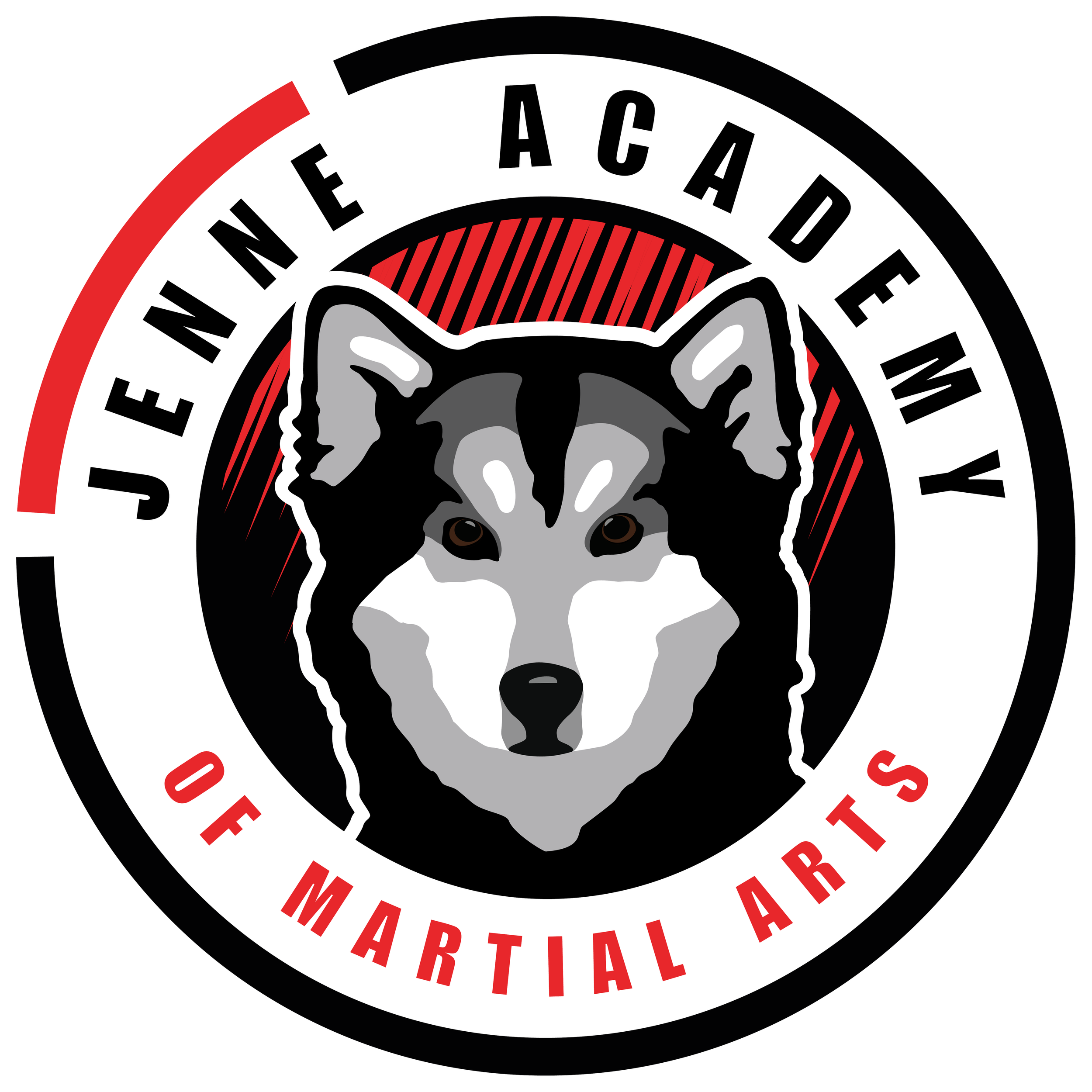 Jenne Academy of Martial Arts wolf logo