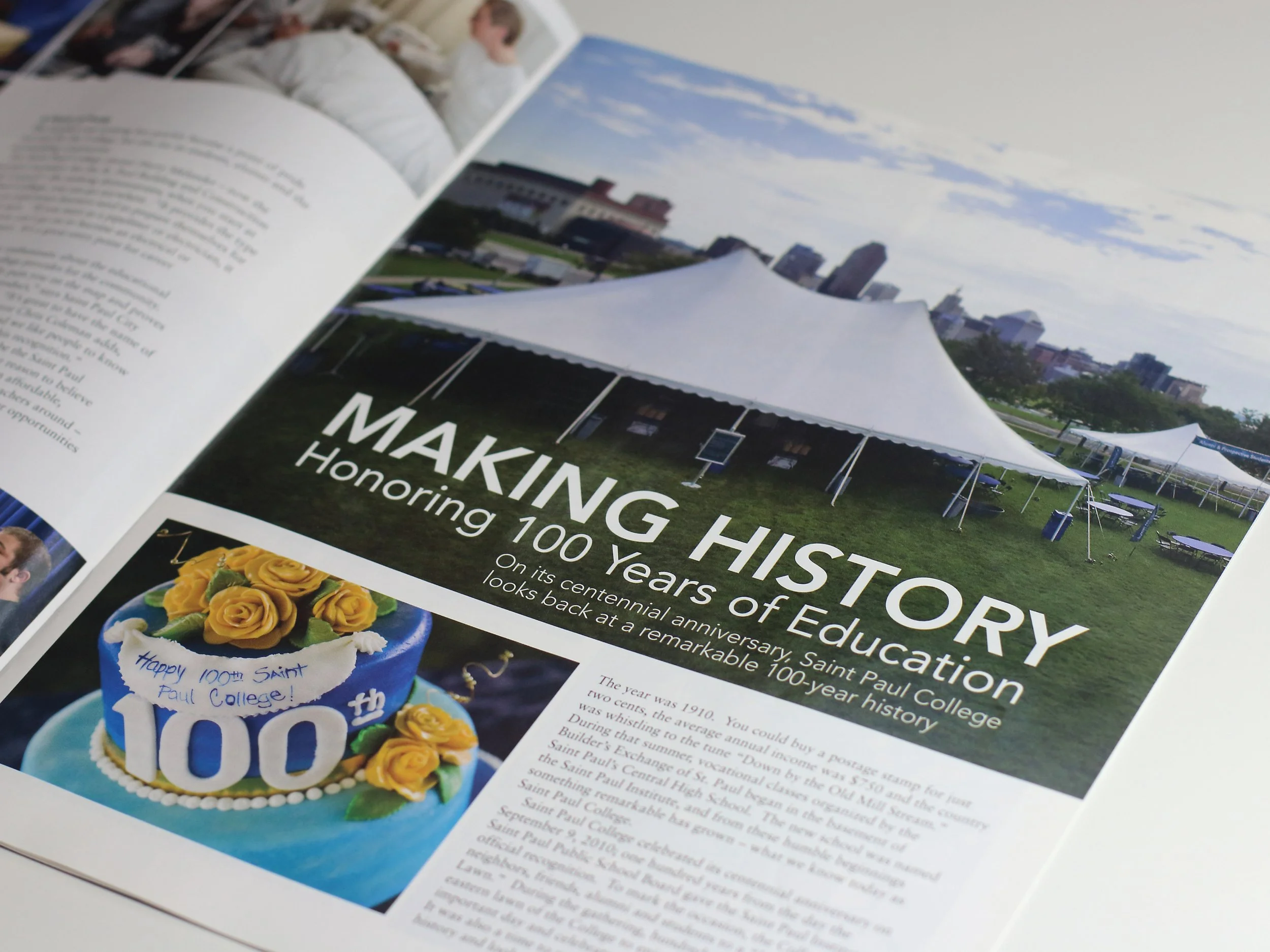 college magazine 100th anniversary article