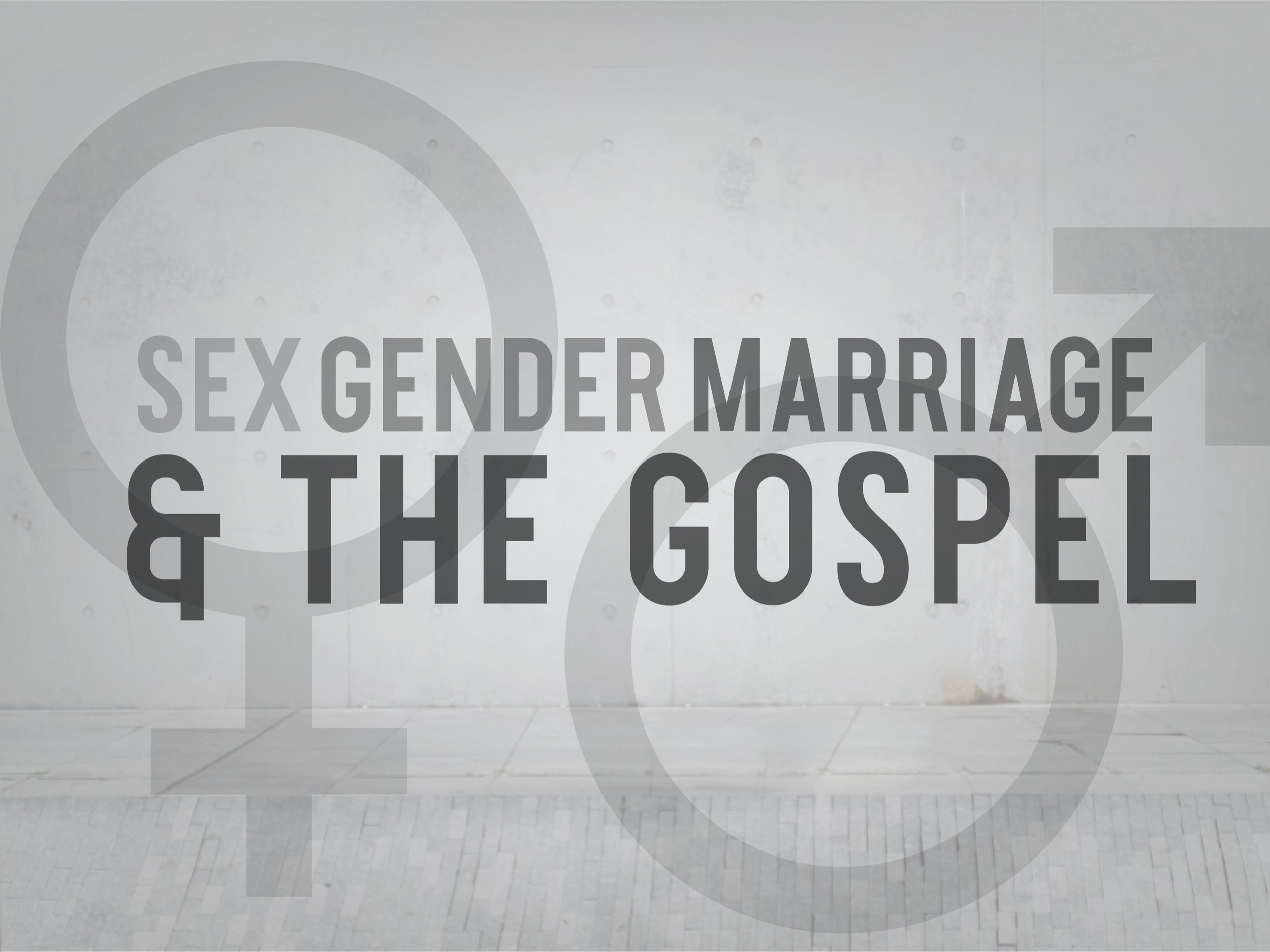 Sex, Gender, Marriage, & The Gospel sermon series