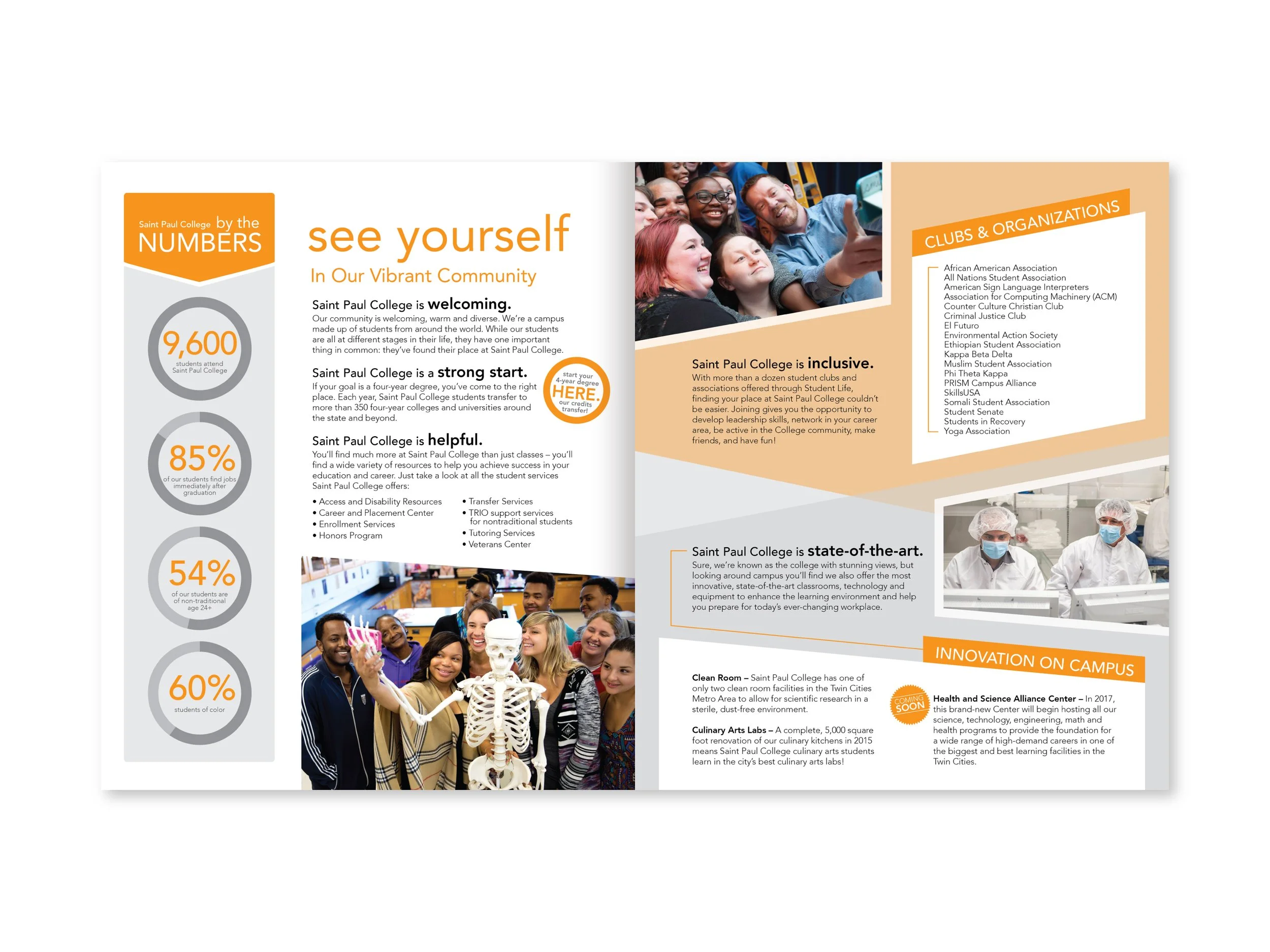 college viewbook inside spread