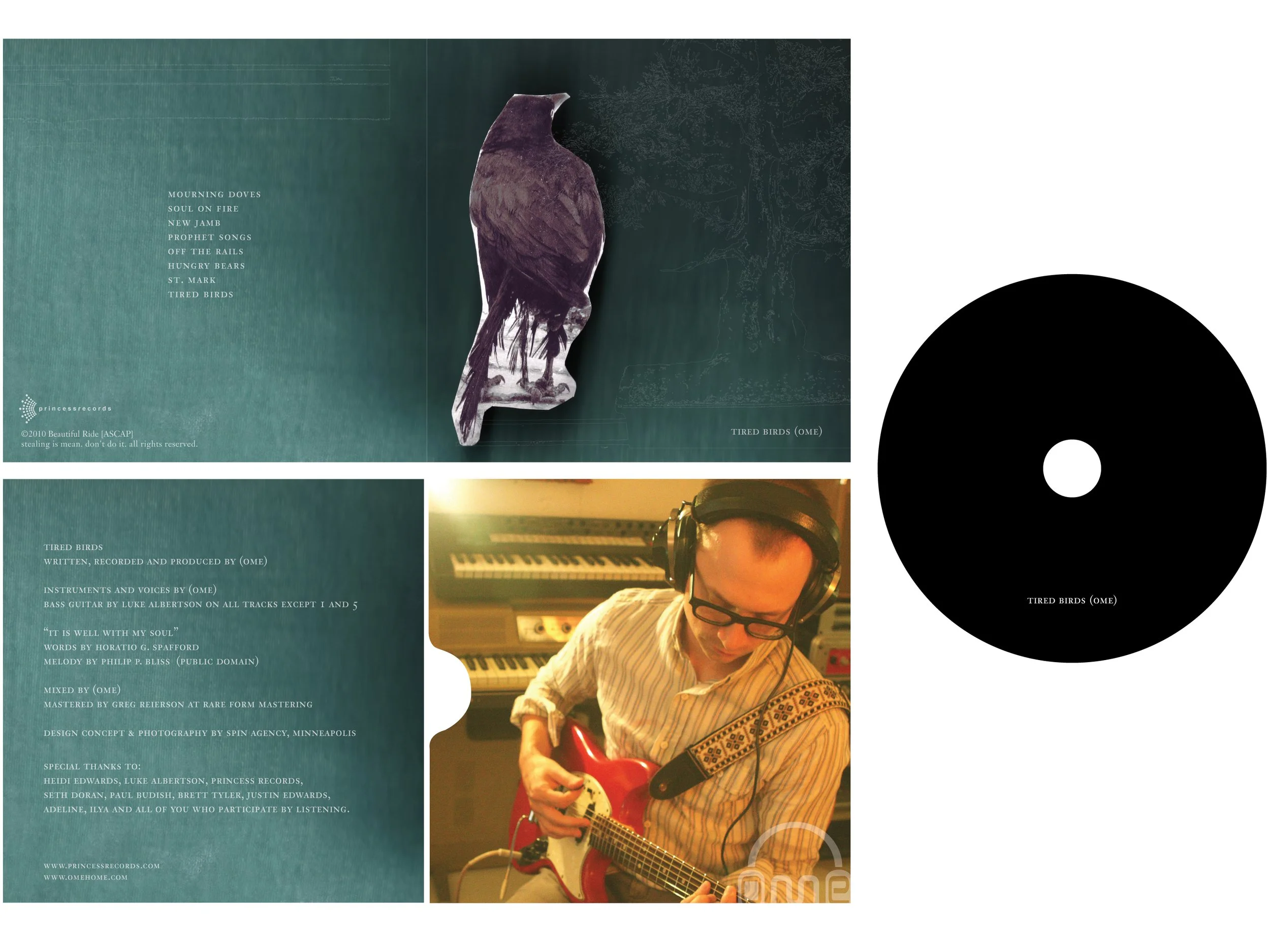OME Tired Birds album layout for print