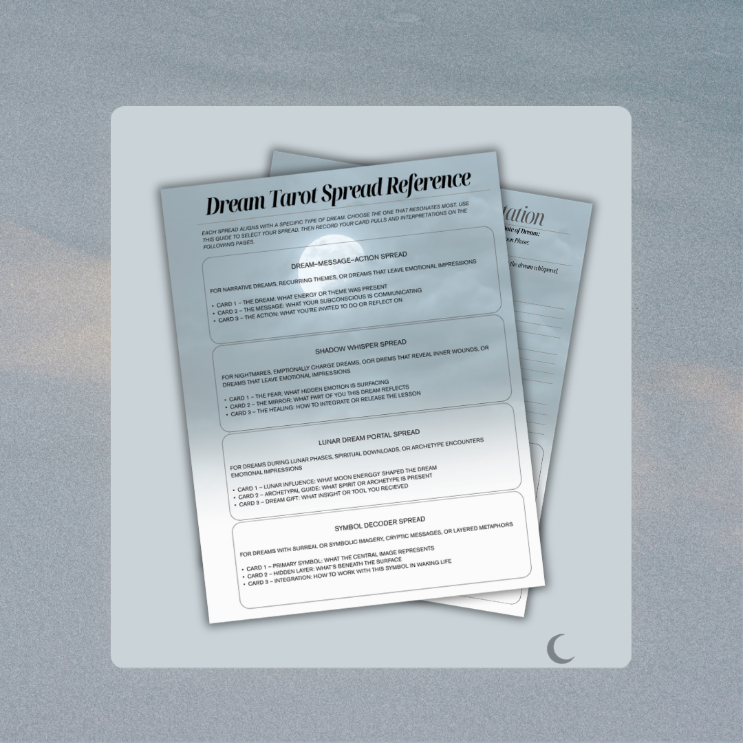 Dream Weaver Collection: Dream Tarot Spread & Interpretation Set