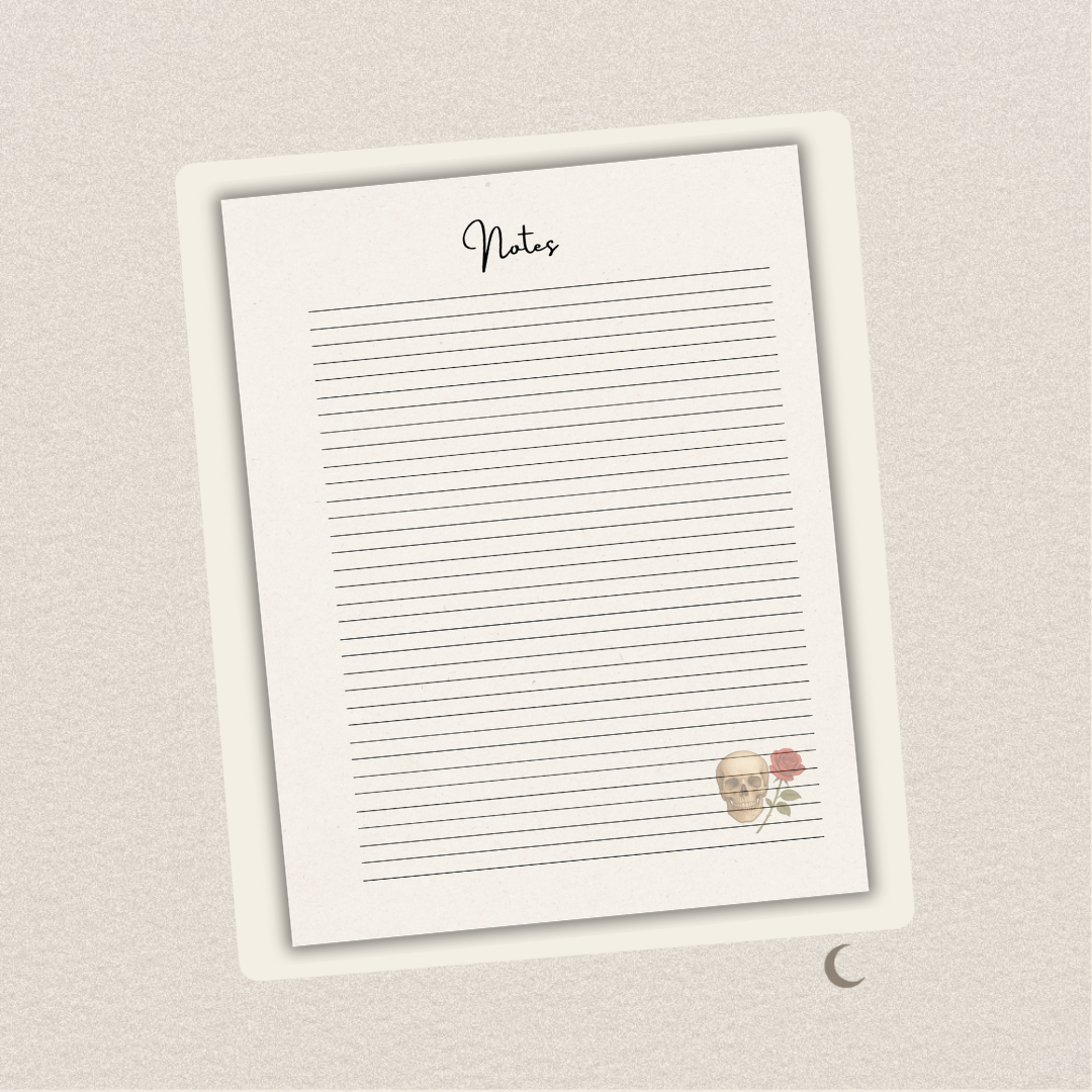 Bones & Briar - Red Collection: Journal Lined Page