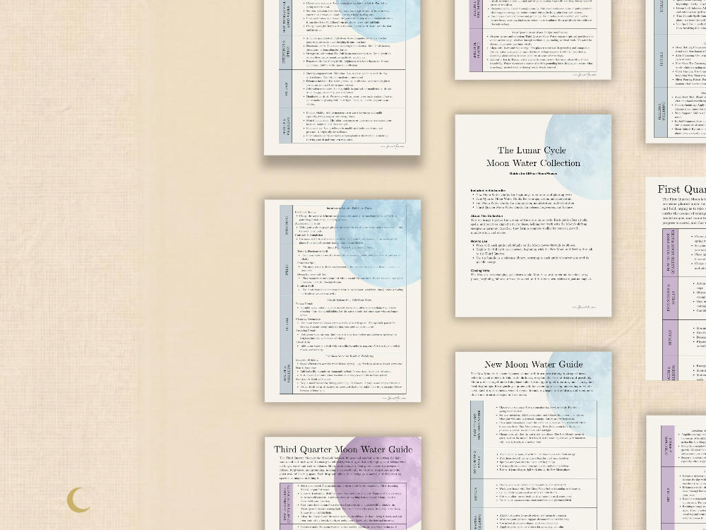 Lunar Cycle Moon Water Guide