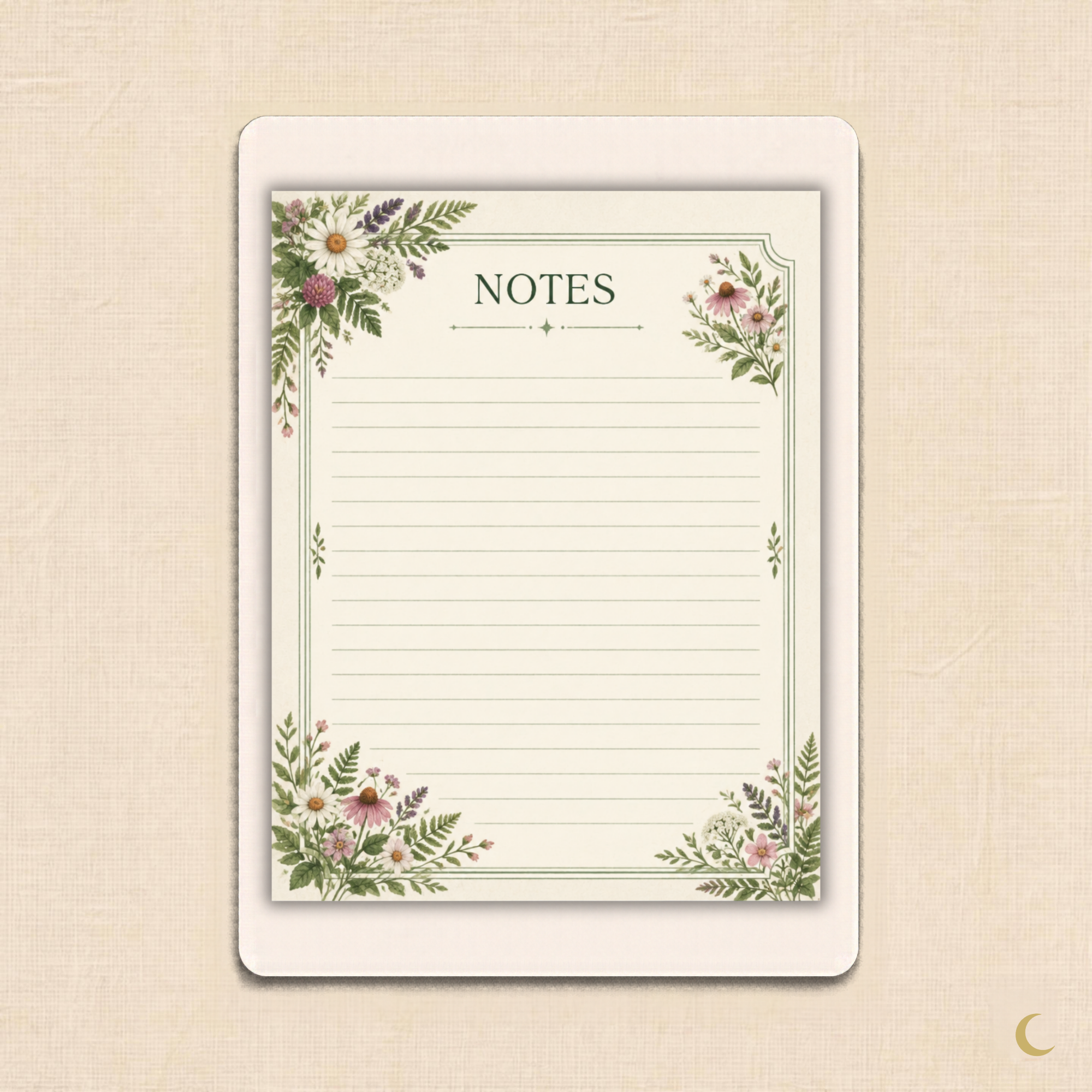 Everyday Witch Lined Notes Page