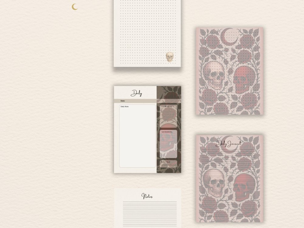 Bones & Briar - Red Collection: Daily Ritual Journal Bundle