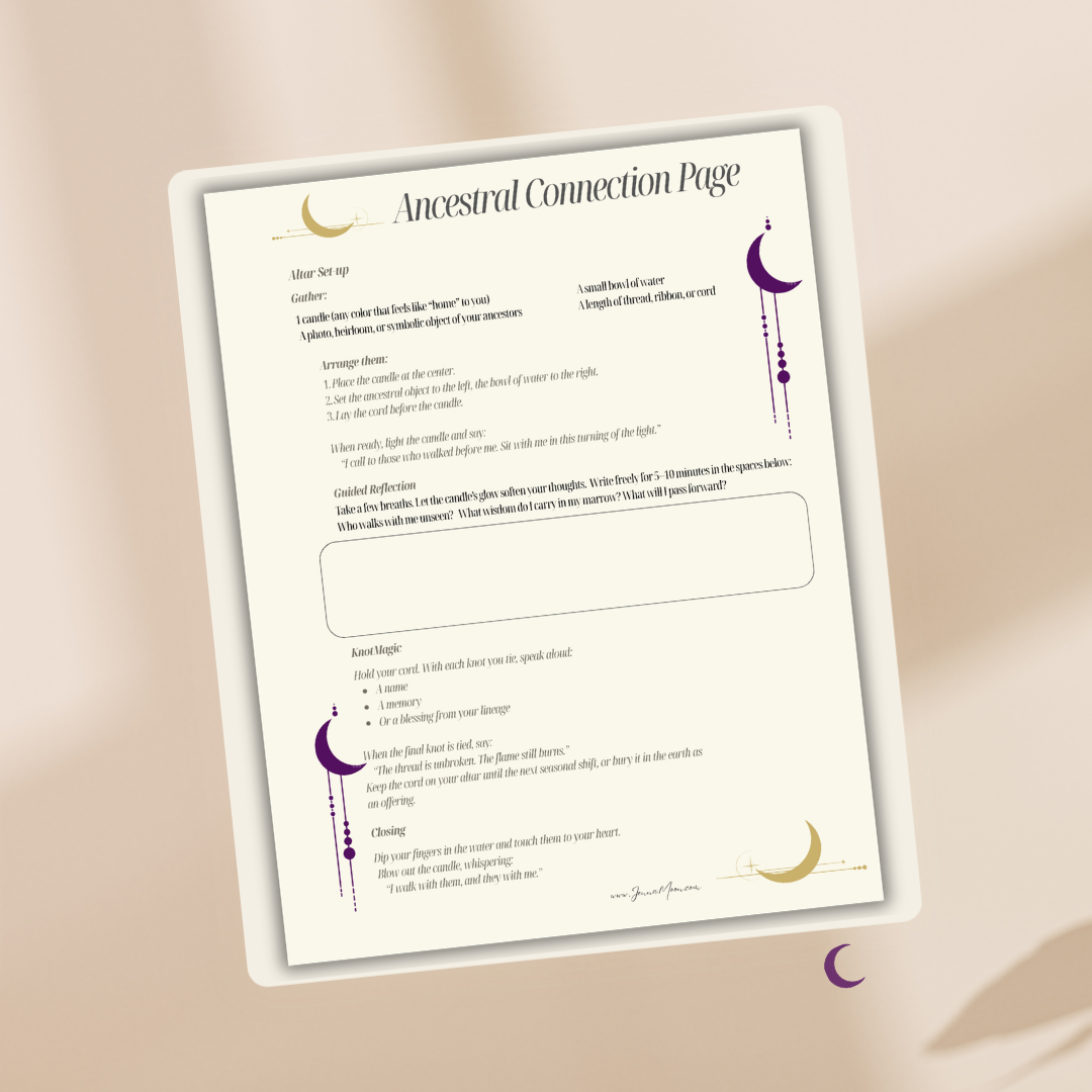 Ancestral Ritual Page