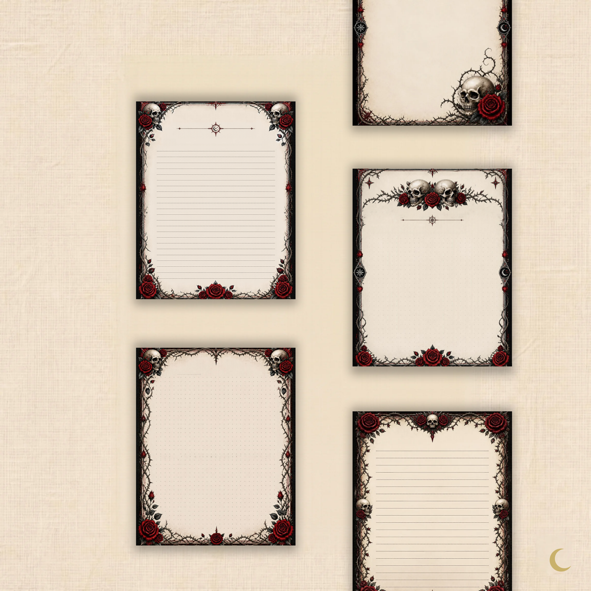 Bones & Briar Ritual Writing Pages Set