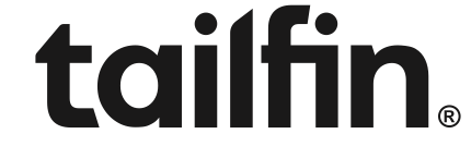 The logo of Tailfin in black lowercase letters with a registered trademark symbol.
