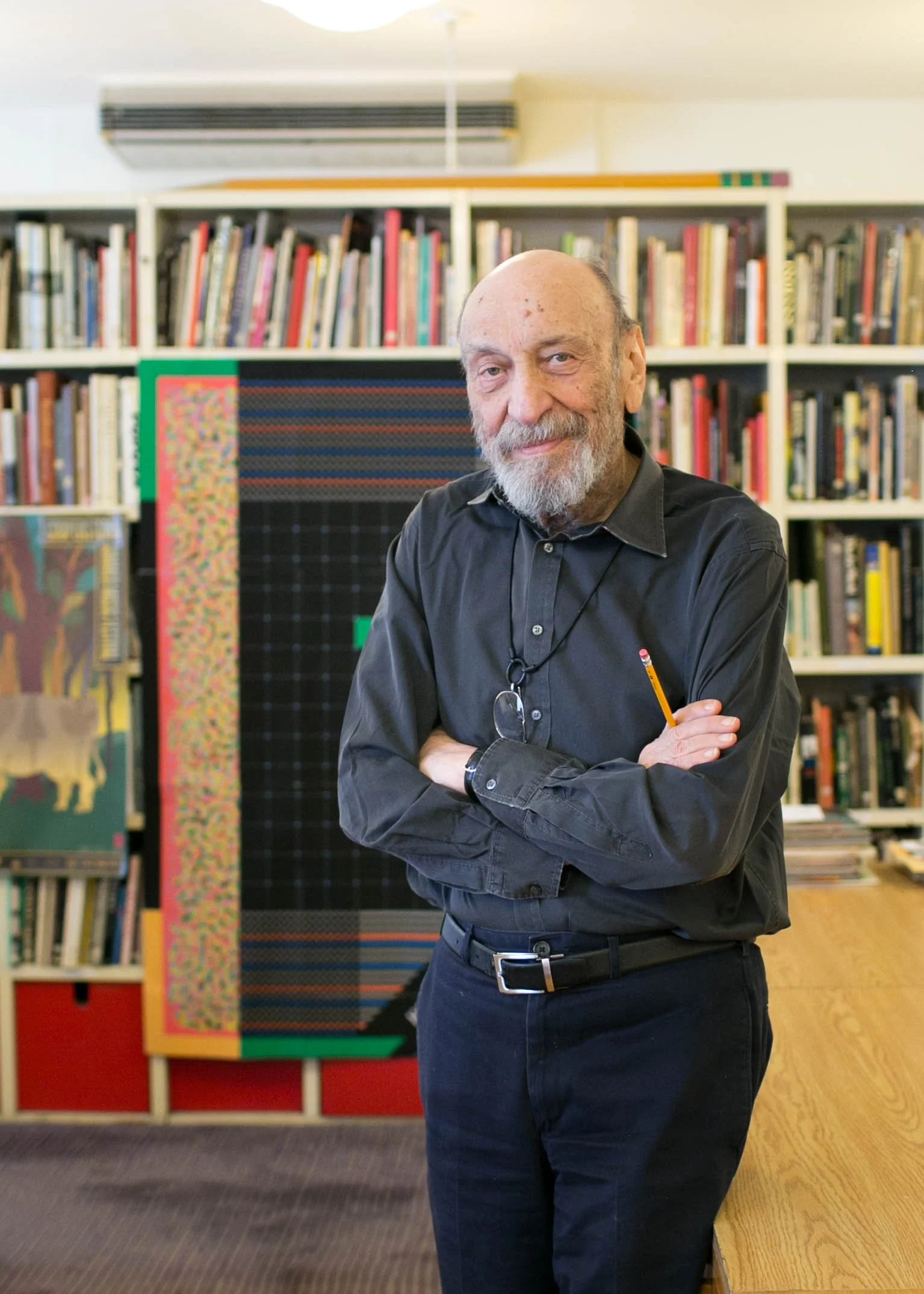 Milton Glaser in his studio