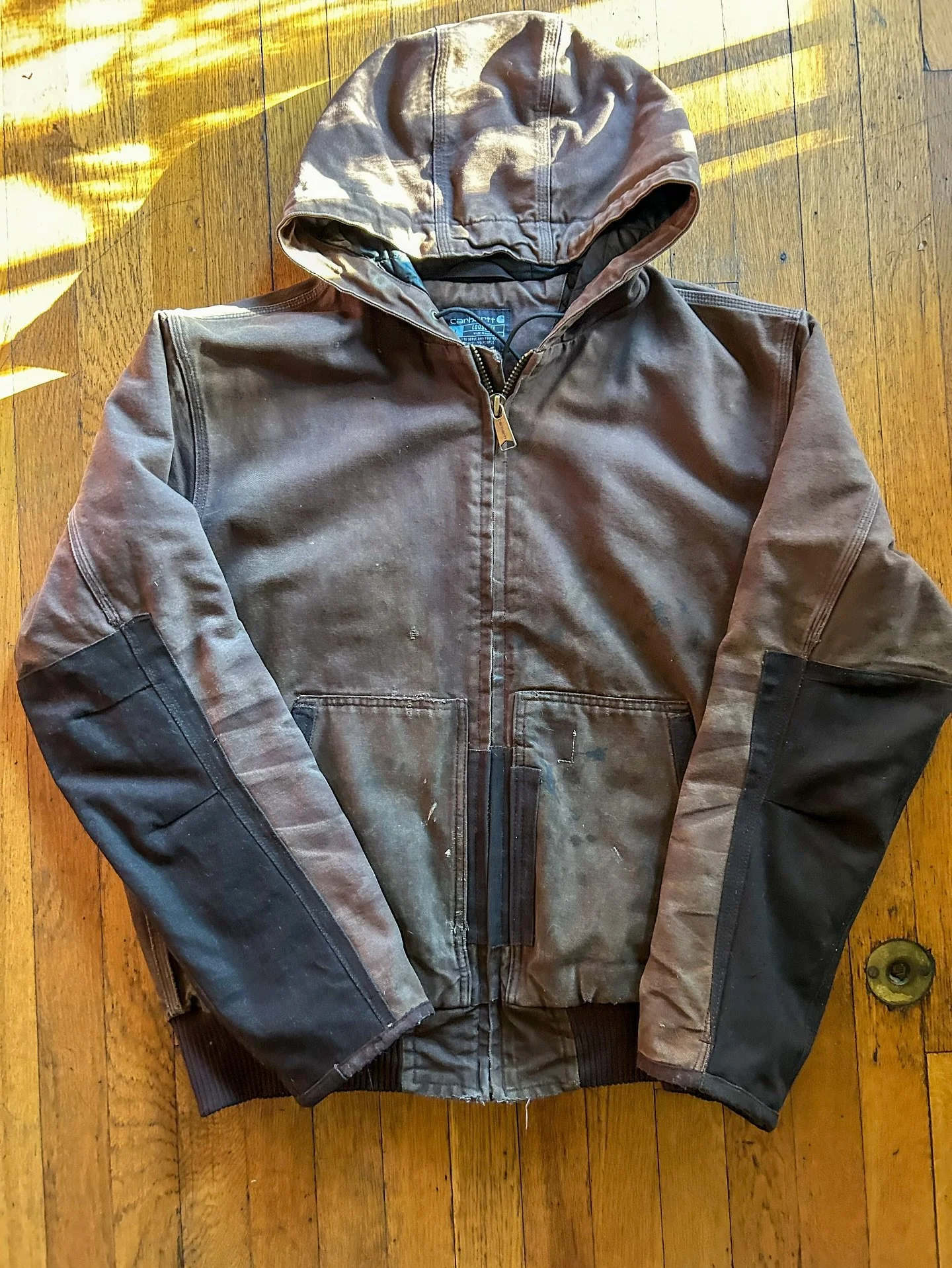 Carhartt jacket repair / sleeve rescue mission.

It takes a lot of love for something this well constructed to get this shredded. Swipe to see the detritus &mdash;>

I love big challenging repairs like this, but I&rsquo;m also down for smaller rep