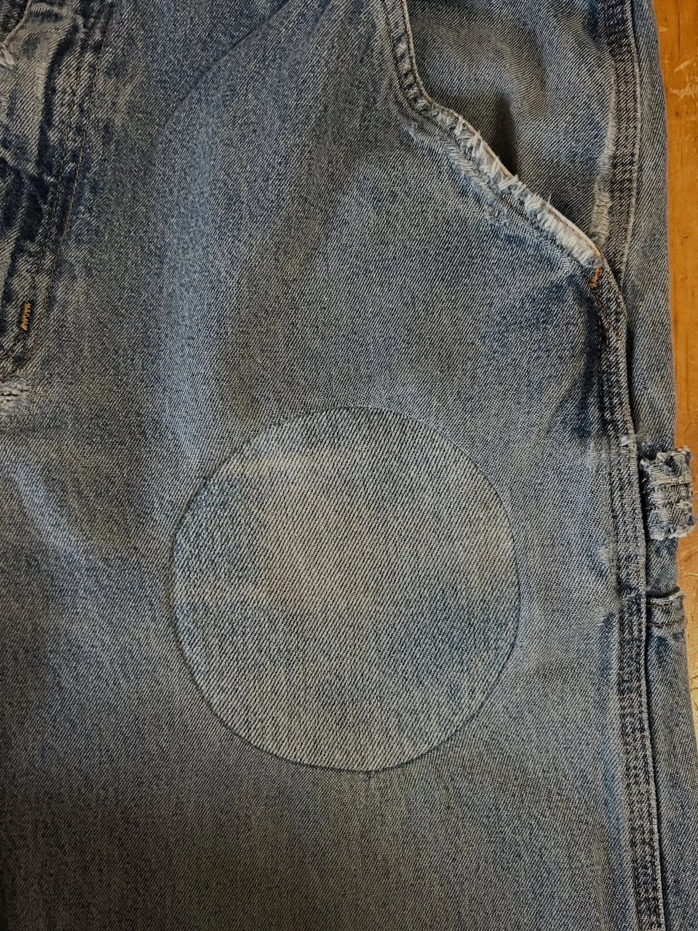 I love how loved these jeans are. They came in with years of old mends that were starting to fail. Working on these felt like a collaboration with and around someone else&rsquo;s past care. 

Swipe for a few of the old mends.

2026 has been a month a