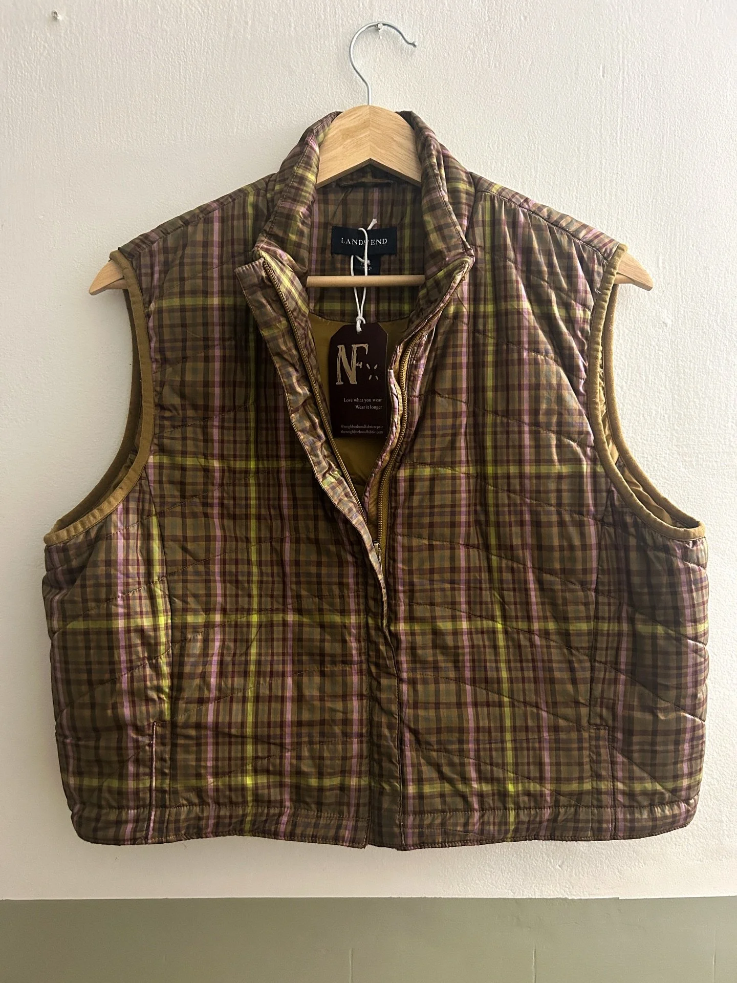 Chopped 6&rdquo; off this babe. 

Cropping a puffer (or any lined jacket, really) like this is a bit involved. The new hem line falls right in the middle of the original pockets and we wanted to keep the original zipper for its perfect color match. 
