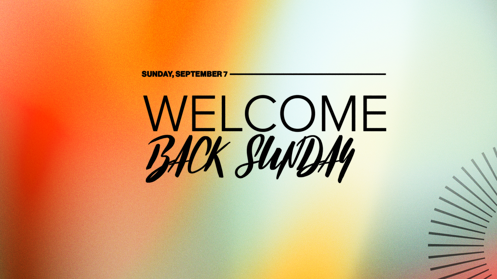 Welcome Back Sunday