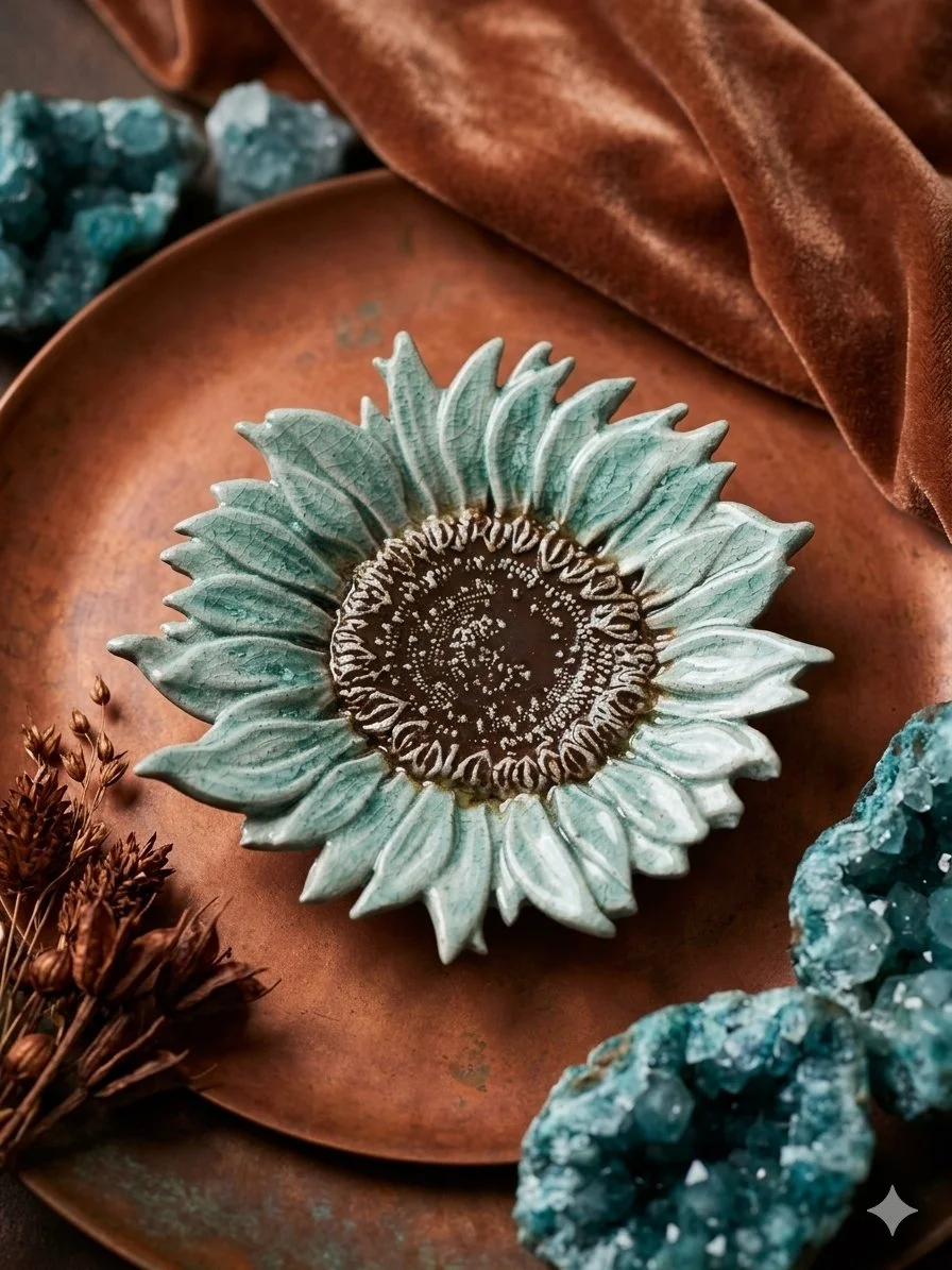 Sunflower Ceramic Soap Dish