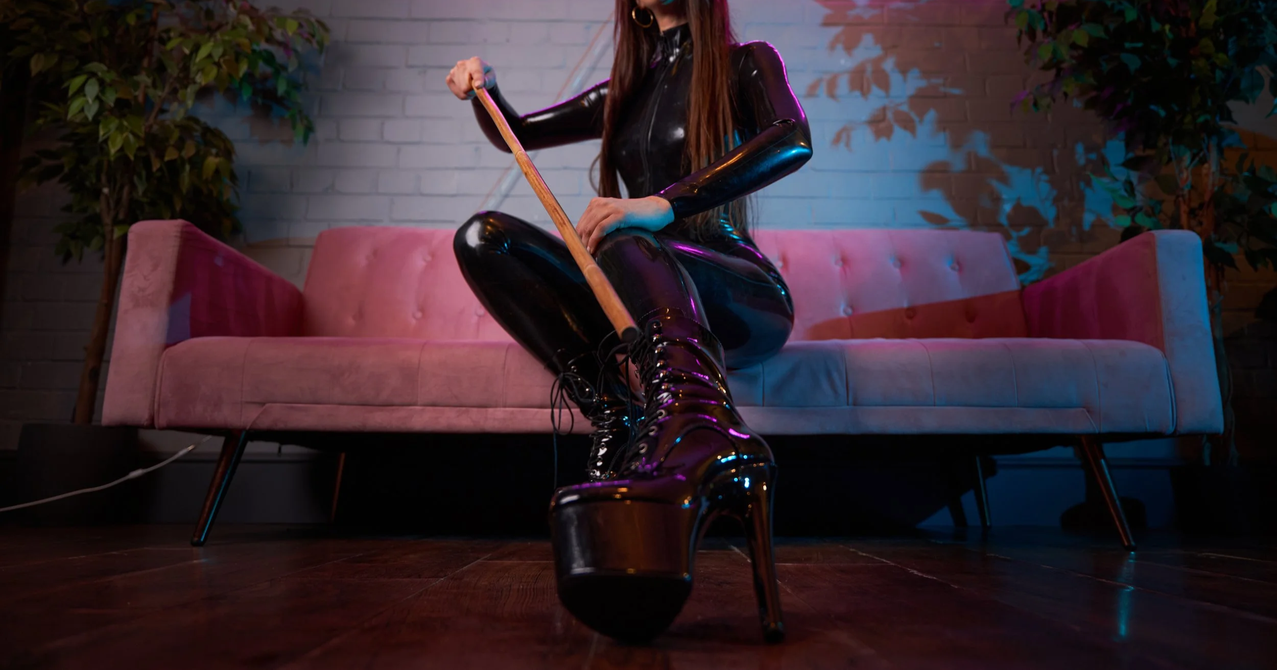 Luxury dominatrix in London wearing latex