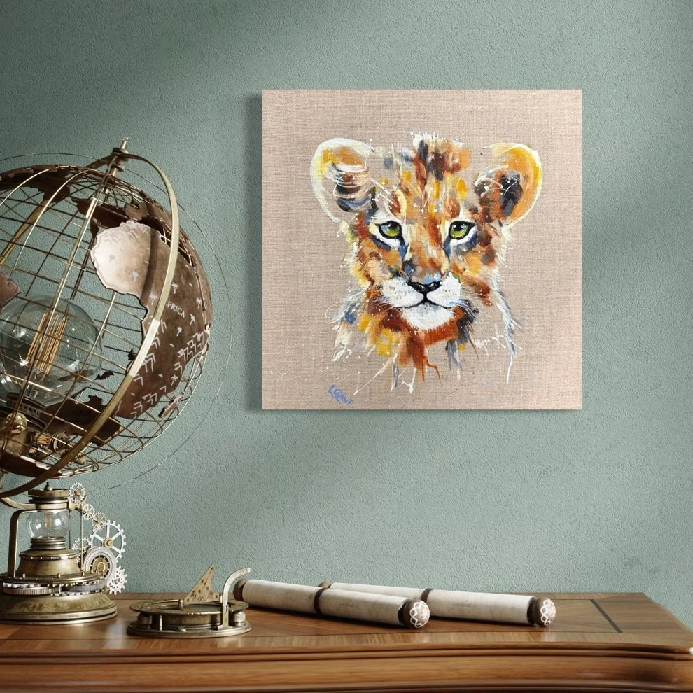 Littel cub by Louise Luton on green smoke wall.jpg