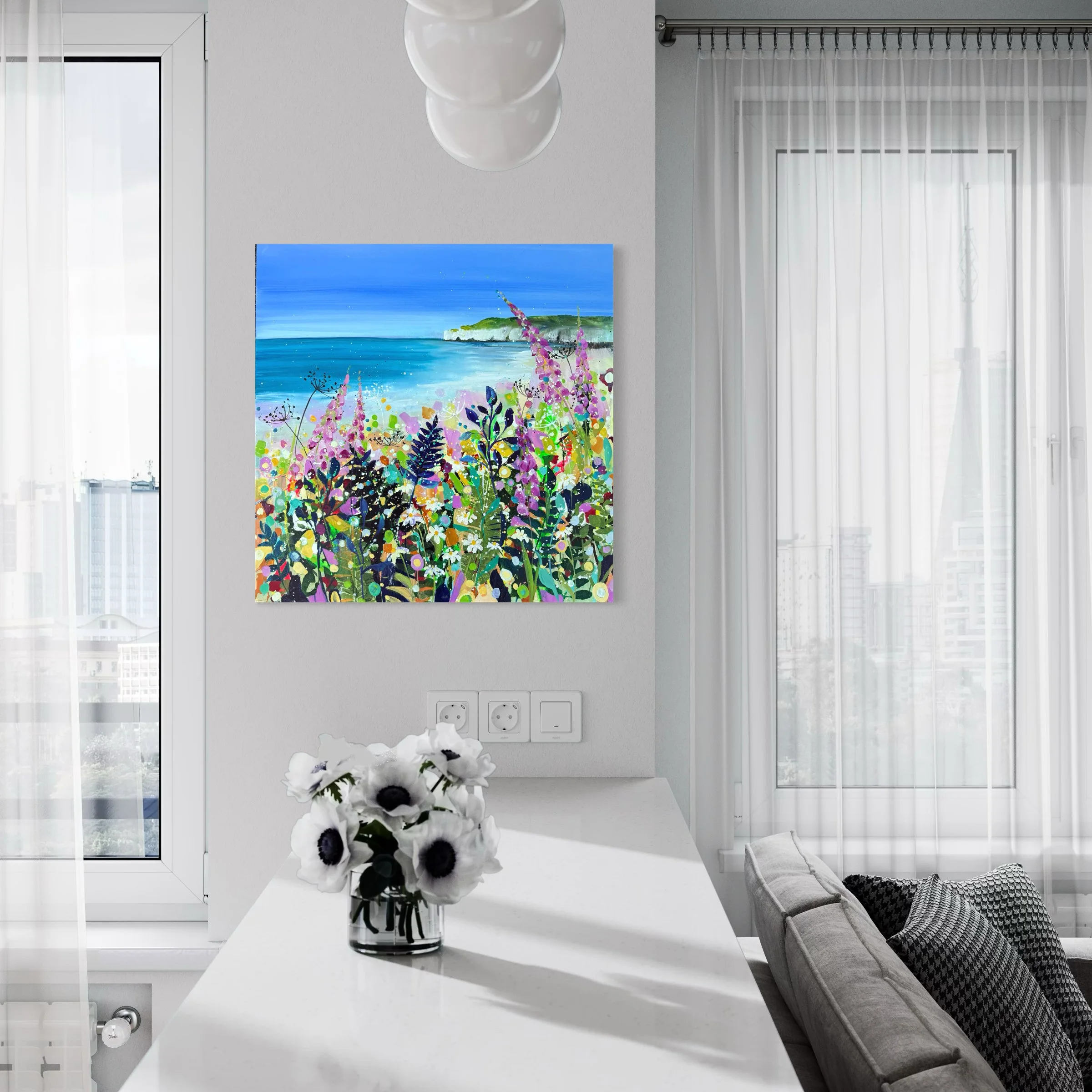 Dreamy days on studland bay by Louise Luton in white room setting.jpeg